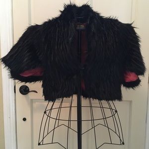 Vintage Liya Cynamone faux fur peacoat Size 0
